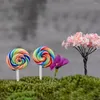 Garden Decorations Simulation Lollipops Colorful Lollipop Candy Decors Resin Mini Rainbow Bonsai Ornaments