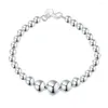 Link Bracelets 925 Sterling Silver Ball Shape Beads Popcorn Bracelet For Women Wedding Engagement Party Fashion Jewelry