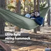 Möbler Naturehike Ultra Light Swing Hammock Outdoor Antirollover Camping Hammock Tearresistant Fabric Highdensity Weaving Lone Boat