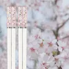 Chopsticks Wear-resistente niet-slip kersenbloesems huishouden Milde-Proof servies niet gemakkelijk om 24 cm Amber te vormen