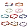 Bracelets à maillons en cristal, pierre de couleur, gravier pour Yoga, méditation, protections de prière