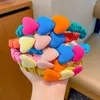 Hair Accessories Girls Cute Colourful Love Heart Headband Sweet Headdress Children's Birthday Gift Band Fashion