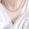 Collier ras du cou Marka en pierres précieuses bleues et blanches pour femmes, accessoires bohème pour filles, chaîne perlée, bijoux de Couple, cadeau, vente en gros