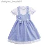 cosplay Anime Costumes 110-150cm Childrens Girl Purim Halloween Party Wonderland Alice Dress up Childrens Maid Lolita Maid Role Play DressC24320