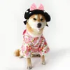 Abbigliamento per cani, abiti alla moda per animali domestici stampati, set di abbigliamento elegante con nastro di fissaggio per gatti comodi e alla moda