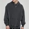 Hoodies masculinos 2024 gótico alto peso 450g algodão homens mulheres lavagem ácida vintage streetwear oversized moletom y2k roupas