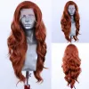 Wigs AIMEYA Ginger Orange Body Wave Wigs Free Part Lace Front Wigs for Women Natural Looking Daily Wear Costume Party Wig