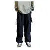 Men's Pants Functional Men Work Overalls Cargo Elastic Waist With Multi Pockets Breathable Fabric Wide For Daily