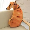 Oreiller 3D mignon Animal courbé en forme de chiot, imprimé de chien, décoration de maison amusante, dessin animé, canapé, jouets, cadeau