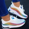 Shoes Women Colorful Cool Sneaker Ladies Lace Up Vulcanized Shoes Casual Female Flat Comfort Walking Shoes Woman 2020 Fashion