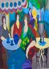 Itzchak Tarkay MORNING TEA Lady Cafe Portraits ArtPeint à la main HD Print Wall Art Peinture à l'huile sur toile Multi Tailles personnalisées Frame9820194