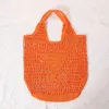 Универсальная полая соломенная плетеная сумка большой вместимости Xiaoqing ярких цветов, плетеная сумка на одно плечо, портативная пляжная сумка 240307