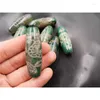 Pedras preciosas soltas com relevo de luz dragão padrão ágata trela verde