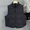 Kvinnors västar 2024 Koreansk stil Stående krage Lätt ner Vest Winter Waistcoat varm jacka ärmlös vadderad kappa