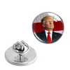 25 mm Trump Kristallglas Kleidung Broschen 2024 Amerikanische Wahl Trump Metall Abzeichen Pins