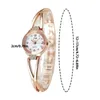 Montres-bracelets Bracelet étanche montres à quartz femmes élégantes montre-bracelet analogique dames strass alliage rosegold