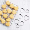 Baking Moulds Valentine's Heart Cookie Cutter Set 9 Pcs Stainless Steel Mold Biscuit Pastry Cutters Tools