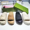 Sandales pour hommes femmes de créateurs chaussures plates en cuir diapositives de caoutchouc sliders mode luxe rayé