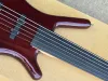 Gitar 6 Strings Fretless Navy Winered Elektrikli Bas Gülağacı Kıvreli Elektrikli Bas