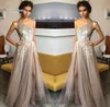 2019 One Shoulder Aline Sequined Prom Dresses Tulle Evening Wear In s Highend Occasion Dress9212556