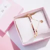 Rose Gold rostfritt stål armband armband kvinnliga hjärta för evigt kärlek märke charm armband för kvinnor berömda smycken5