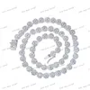 Wholesale Price Korea Platinum Plating Rock 5A Cz Clustered Tennis Chain For Party