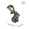 정원 장식 코끼리 장식품 현실적인 모델 수지 조각상 섬세한 구리 장식