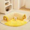 Tunnel Cat Nest Winter Warm Removable Washable Bed Shelter Closed House Autumn and Mat Pet Supplies Accessories 240304