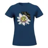 Damen Polos Passionfruit Vine And Zebra Longwing Butterfly T-Shirt Tops Süßes lustiges Top für Frauen