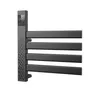 Badtillbehör Set Handduk Warmer Electric 4 Bar Wall Montering Kolfiber Black Intelligent Rack