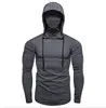 Factory Direct Sales Solid Color Autumn Leisure Fitness Sweatshirt Men's Thin Sweater Hooded Long-sleeved