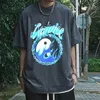 メンズTシャツカジュアルスタイル新しいファッションウェアストリートウェアブランドTAI CHI VINTAGE TSHIRT SUMMER HIP HOP UNISEXTEERETRO PRINT TOPS J240319