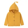 Jackets Spring Autumn Solid Color Cotton Linen Coat Hoodie Kids Clothing Baby Girls Jacket Clothes Long Sleeve Children Cardigan LZ321