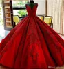 Abiti Quinceanera scintillanti Splendidi abiti da sera con perline Sheer Jewel Neck senza maniche in pizzo Applique Abito da ballo con tappeto rosso Fluffy2900825