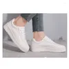 Casual Shoes Fashion White Leather Women's Chunky Sneakers Shoe Lace Up Tenis Feminino Zapatos de Mujer