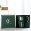 Mokken Keramische mok Green Seal Koffiekopje Goud Scandinavische stijl