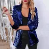 Women's Suits 2024 Small Suit Commuter Cardigan With Polo Collar Long Sleeves Sequin Style Casual And Versatile Coat For Women