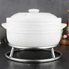 Kök förvaring potten rack trivet stativ ståltråd wok pan stöd för gas hällarbete på rostfritt värmesäkra hållare matlagningsredskap