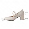 Brand Brand Women Saltos altos Lolita Mary Janes Sapas Sandálias de Primavera 2023 Novas bombas grossas Fashion Party Shoes Ladies Prom Sapatos rasos