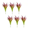 Декоративные цветы, 6 шт./компл., комплект реалистичных искусственных растений-широко используется в домашнем декоре и на открытом воздухе, хороший красный цвет