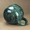 Copos de chá verde jade caneca de chá rei chinês pedra copo de saúde pedras magnéticas naturais canecas de café vidro de água gongfu teaware