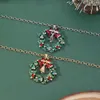 Bracelets de charme Bracelet de cloche de couronne de cristal de Noël pour femmes filles bijoux cadeaux de vacances de Noël