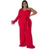 bodems somo plus size dames kleding street jumpsuits sexy off schouder een mouw dames romper dweilende broek groothandel dropshipping