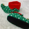 HBP Non-Brand wholesale winter Christmas Jingle Bells slippers full heel warm home women men kids soft children indoor boots shoes