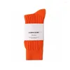 Men's Socks Thick Retro Warm Cotton Winter Knit Autumn Men Solid Color Middle Tube Sport Women Hosiery