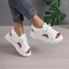 Geklede schoenen Zomer damessandalen Mesh Casual antislip Sport Flat Lace Up Platform Sandalias Open teen Strand dames