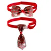 Vestuário para cães 1 PCS Xadrez de Natal Pet Tie Bow Neck Strap Cat Colar Collar Bows Cães Acessórios