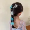 Accessori per capelli 2 pezzi Blue Princess Snowflake Ragazze adorabili forcine per bambini Copricapo Hairgrip Bow Clips Moda Barrettes