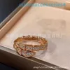 2024 Designer Luxury Brand Jewelry Band Rings 925 Silver Plated 18K Diamond Light Wide and SMROUN Opening Personalized Snake Bone Ring