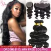 Closure Younsolo Human Hair Bundles With Frontal Body Wave Bundles With Lace Closure Peruvian Human Hair Body Weave Hair With Closure